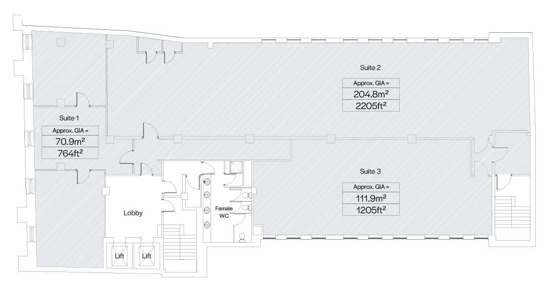 18-24 Grey Street - Second Floor
